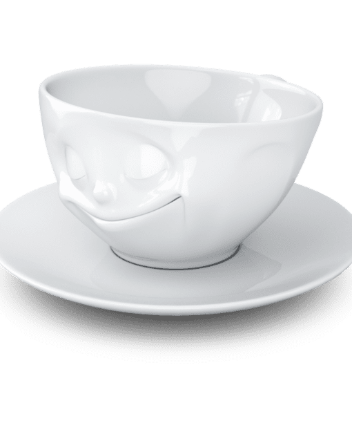 The cup and saucer Happy