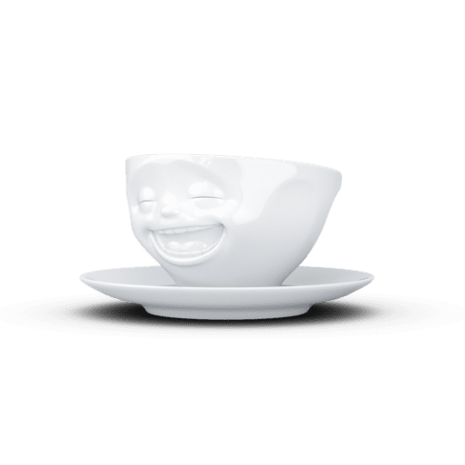 Cup and saucer  Laughing